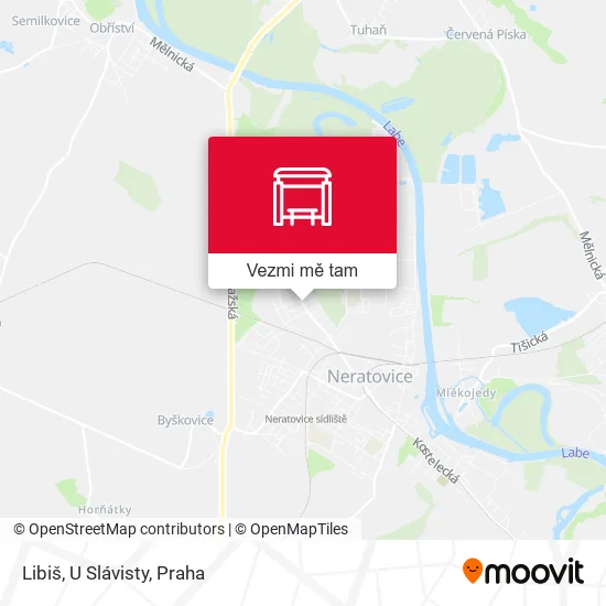 Libiš, U Slávisty mapa