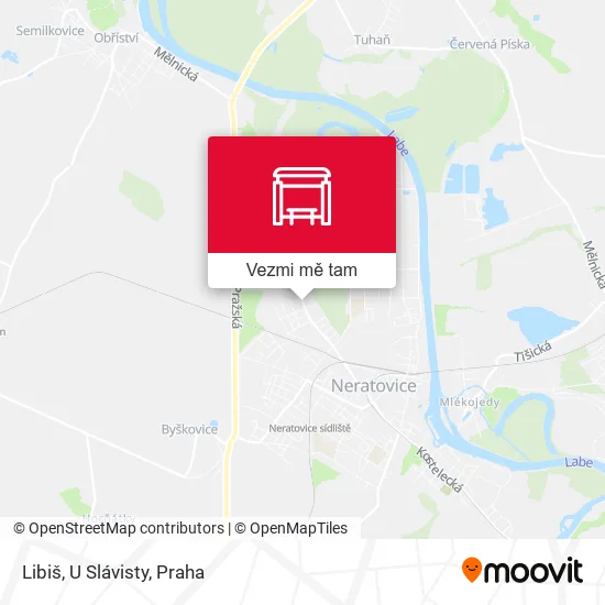 Libiš, U Slávisty mapa