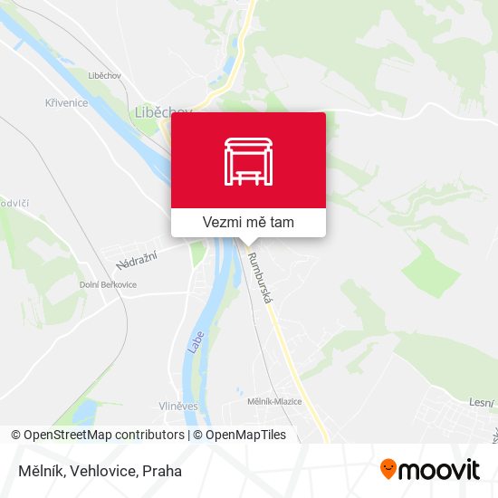 Mělník, Vehlovice mapa