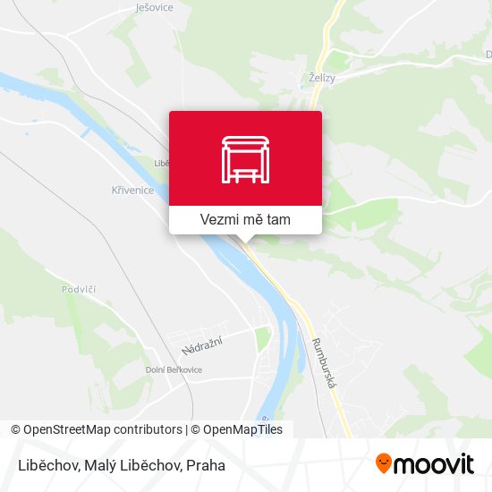 Liběchov, Malý Liběchov mapa