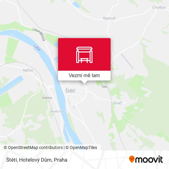 Štětí, Hotelový Dům mapa