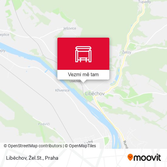 Liběchov, Žel.St. mapa