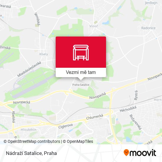 Nádraží Satalice mapa
