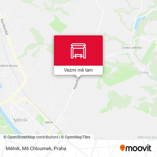 Mělník, Mš Chloumek mapa