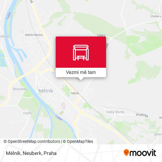 Mělník, Neuberk mapa