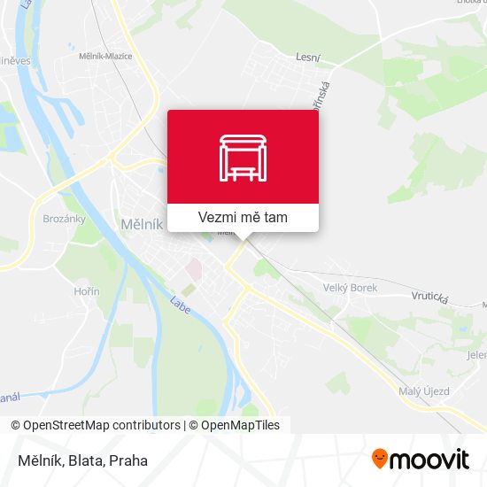 Mělník, Blata mapa