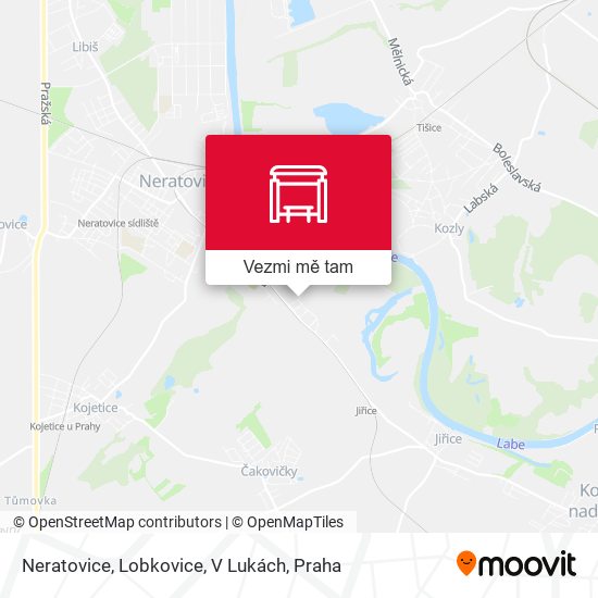 Neratovice, Lobkovice, V Lukách mapa