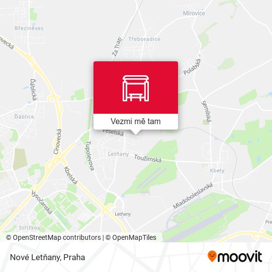 Nové Letňany mapa