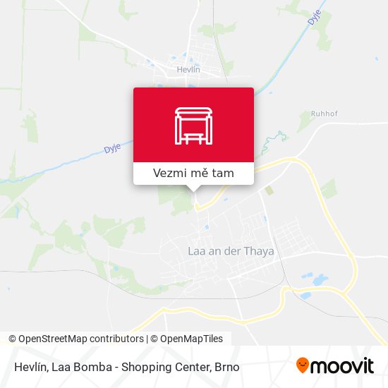 Hevlín, Laa Bomba - Shopping Center mapa