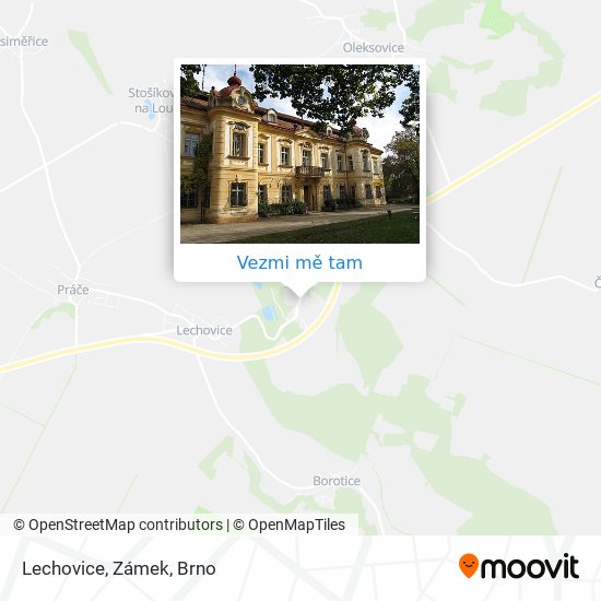 Lechovice, Zámek mapa