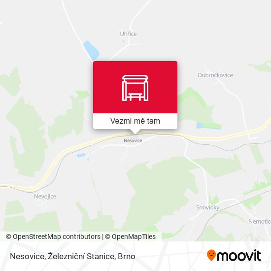 Nesovice, Železniční Stanice mapa