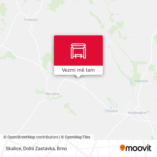 Skalice, Dolní Zastávka mapa