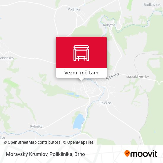 Moravský Krumlov, Poliklinika mapa