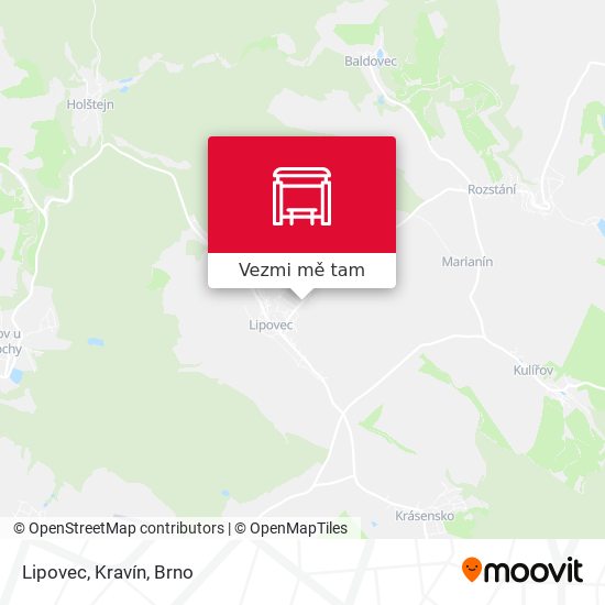 Lipovec, Kravín mapa