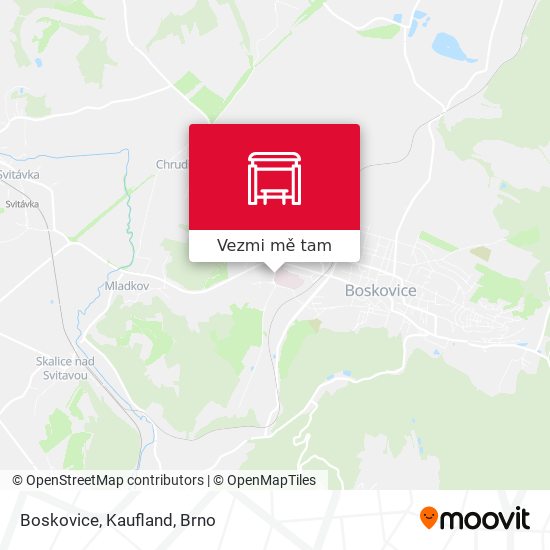 Boskovice, Kaufland mapa