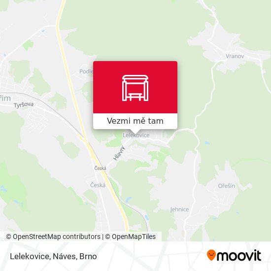 Lelekovice, Náves mapa