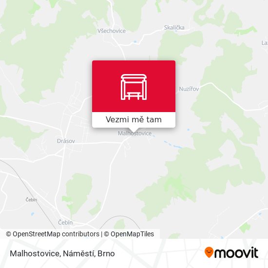 Malhostovice, Náměstí mapa