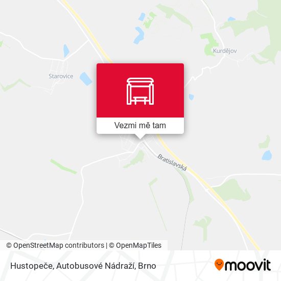 Hustopeče, Autobusové Nádraží mapa
