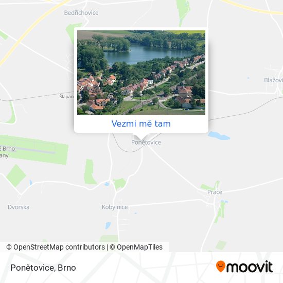 Ponětovice mapa