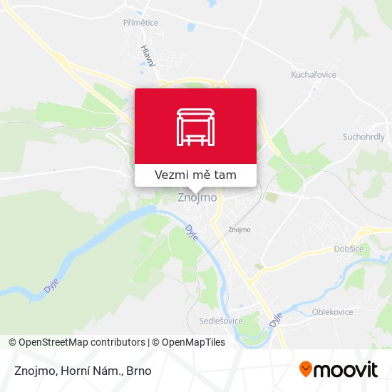 Znojmo, Horní Nám. mapa