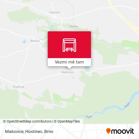 Mašovice, Hostinec mapa