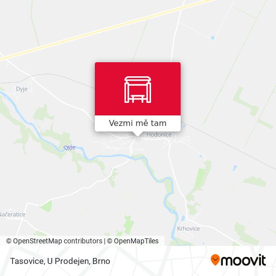 Tasovice, U Prodejen mapa