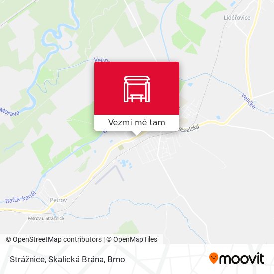 Strážnice, Skalická Brána mapa