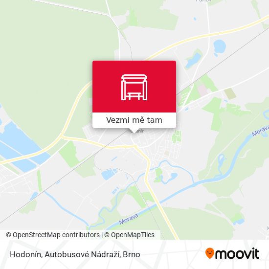 Hodonín, Autobusové Nádraží mapa