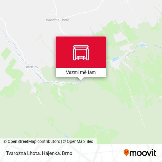 Tvarožná Lhota, Hájenka mapa