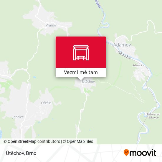 Útěchov mapa