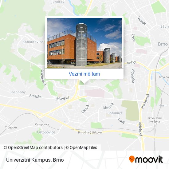 Univerzitní Kampus mapa