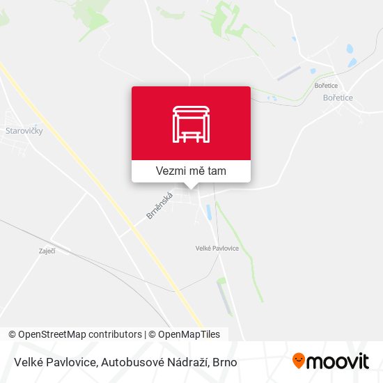 Velké Pavlovice, Autobusové Nádraží mapa
