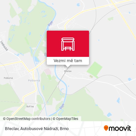 Břeclav, Autobusové Nádraží mapa