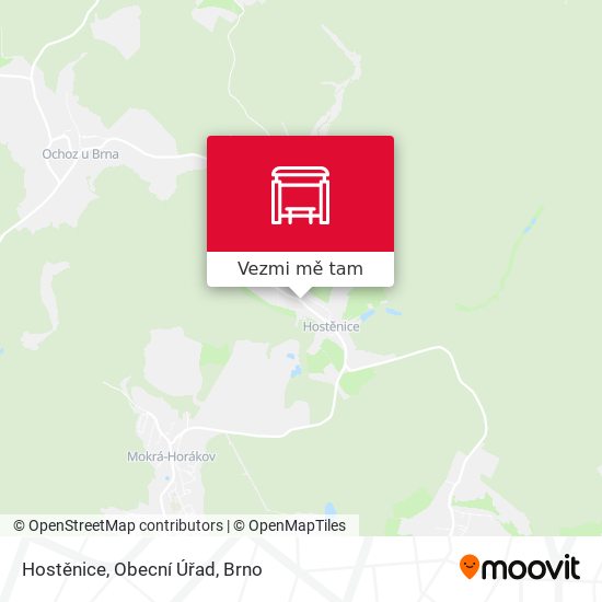 Hostěnice, Obecní Úřad mapa