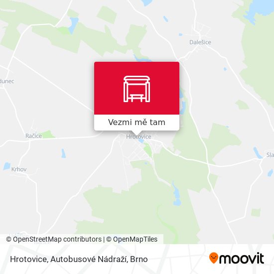 Hrotovice, Autobusové Nádraží mapa