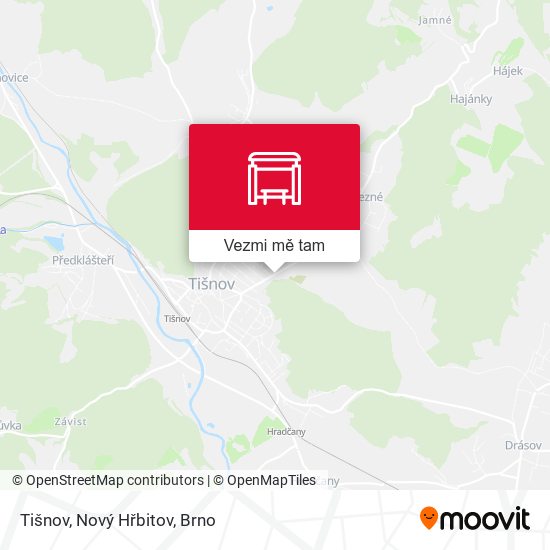 Tišnov, Nový Hřbitov mapa