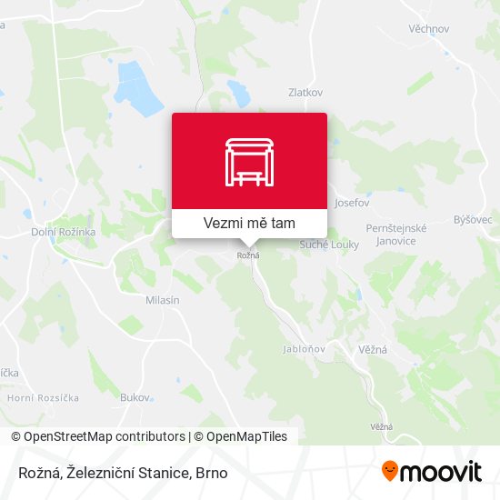 Rožná, Železniční Stanice mapa