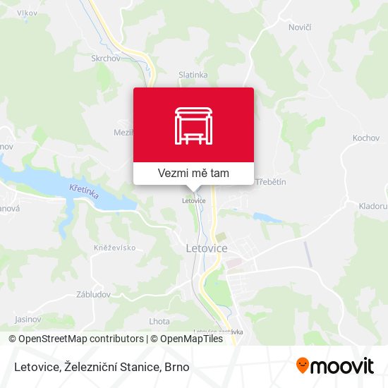 Letovice, Železniční Stanice mapa