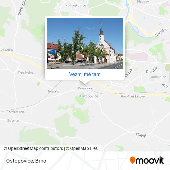 Ostopovice mapa