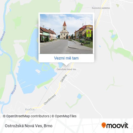 Ostrožská Nová Ves mapa