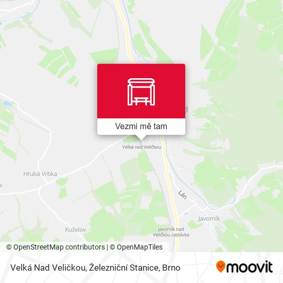 Velká Nad Veličkou, Železniční Stanice mapa