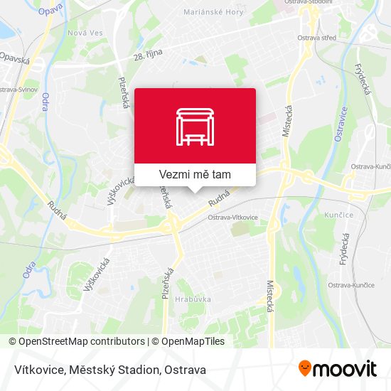 Vítkovice, Městský Stadion mapa