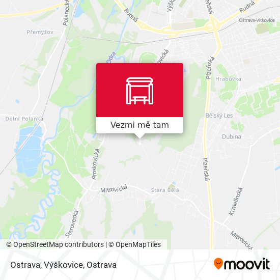 Ostrava, Výškovice mapa