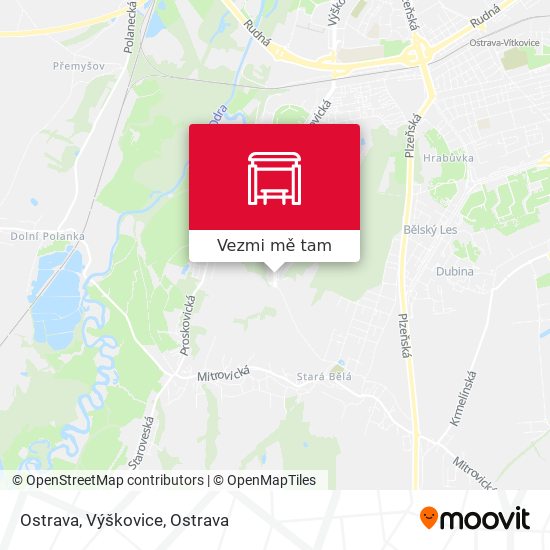 Ostrava, Výškovice mapa