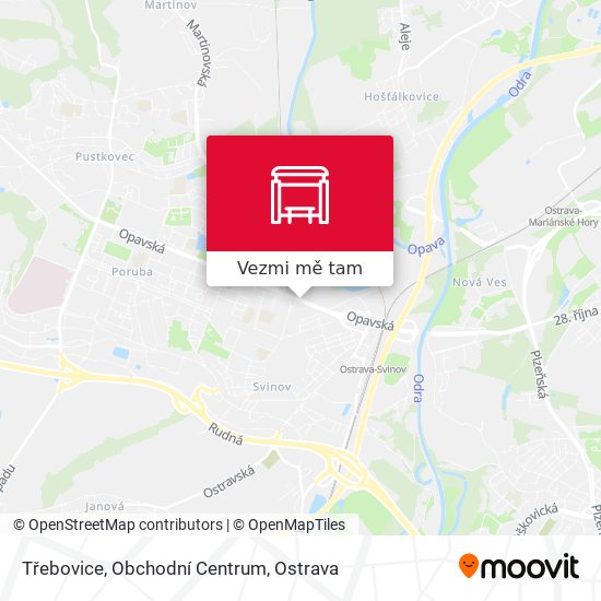 Třebovice, Obchodní Centrum mapa