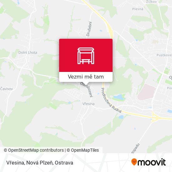 Vřesina, Nová Plzeň mapa