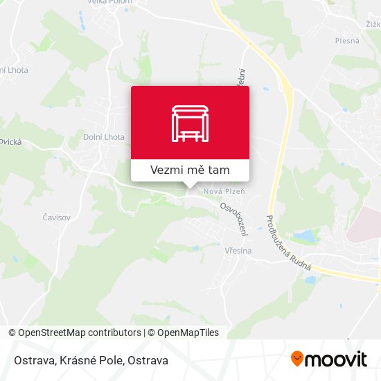 Ostrava, Krásné Pole mapa