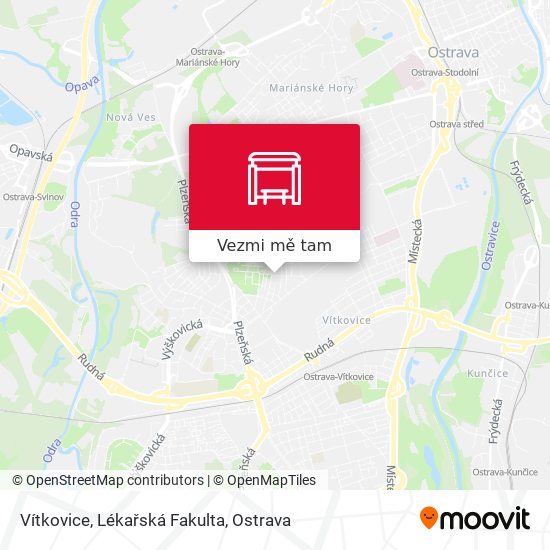 Vítkovice, Lékařská Fakulta mapa