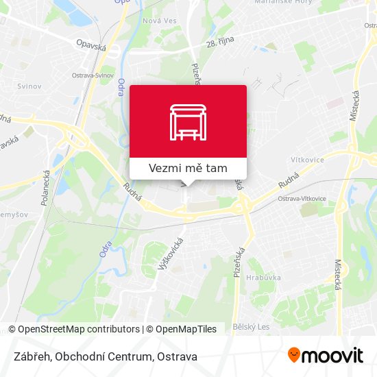 Zábřeh, Obchodní Centrum mapa