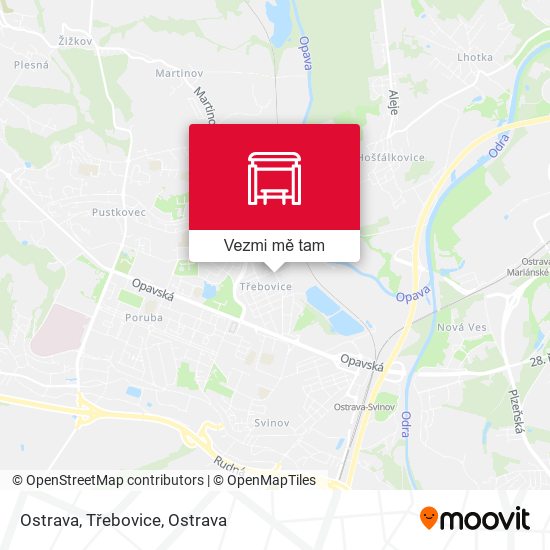 Ostrava, Třebovice mapa